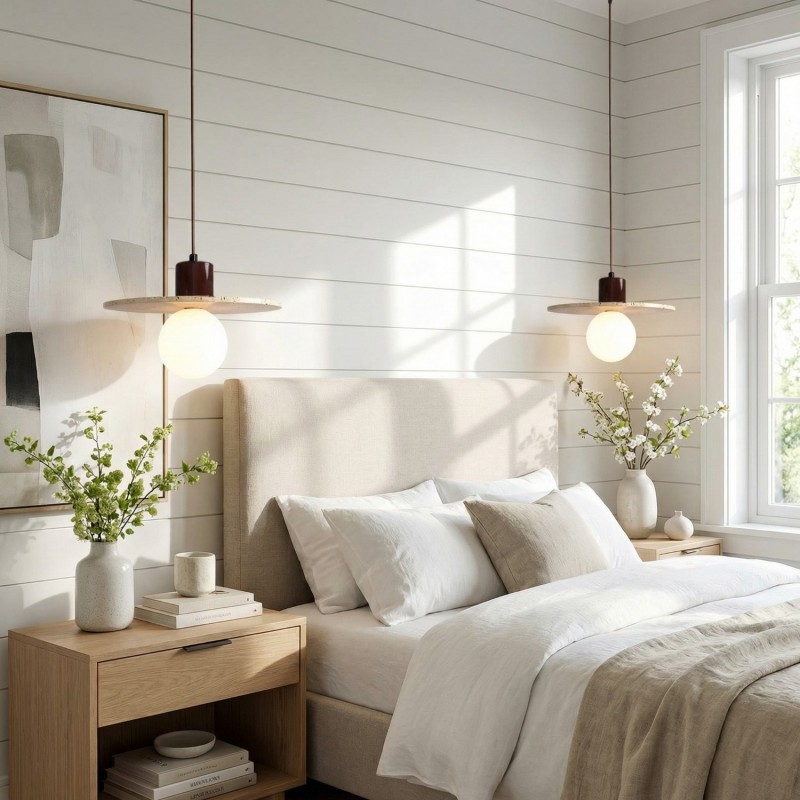 Bowen Wabi-Sabi Mini Travertine Pendant Light