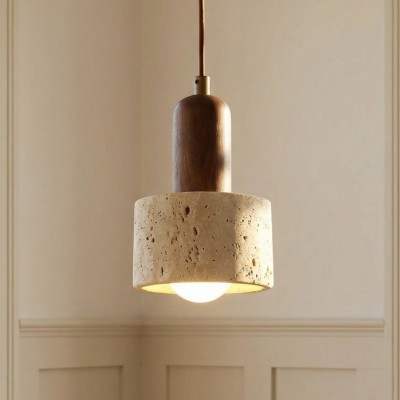 Bowen Wabi-Sabi Mini Travertine Pendant Light