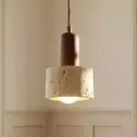 Bowen Wabi-Sabi Mini Travertine Pendant Light