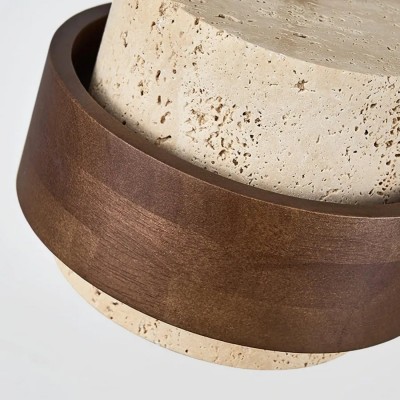 Caspar Minimalist Travertine Retro Ceiling Light