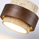 Caspar Minimalist Travertine Retro Ceiling Light