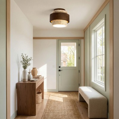 Caspar Minimalist Travertine Retro Ceiling Light