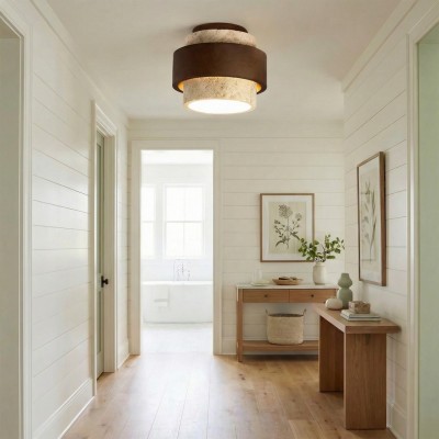 Caspar Minimalist Travertine Retro Ceiling Light