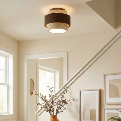 Caspar Minimalist Travertine Retro Ceiling Light