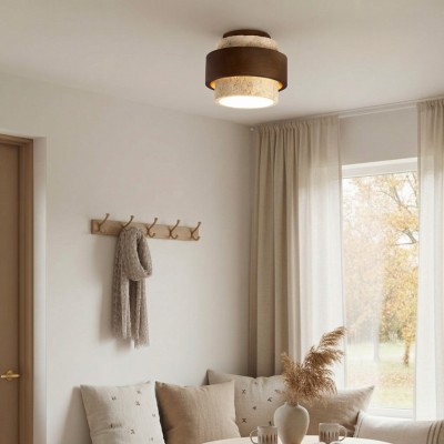 Caspar Minimalist Travertine Retro Ceiling Light
