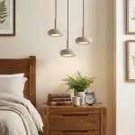 Carver Retro LED Travertine 3 Light Pendant Light