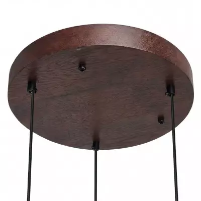 Carver Retro LED Travertine 3 Light Pendant Light