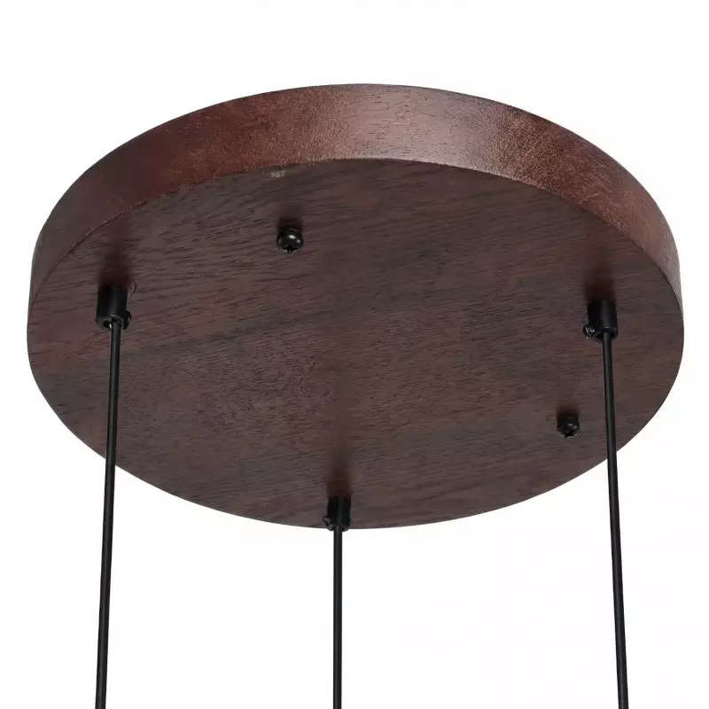 Carver Retro LED Travertine 3 Light Pendant Light