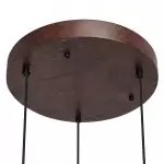 Carver Retro LED Travertine 3 Light Pendant Light