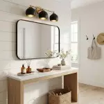 Conrad Vintage 3 Heads Bellflower Glass Wall Sconce