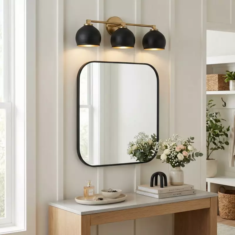 Conrad Vintage 3 Heads Bellflower Glass Wall Sconce