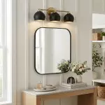 Conrad Vintage 3 Heads Bellflower Glass Wall Sconce