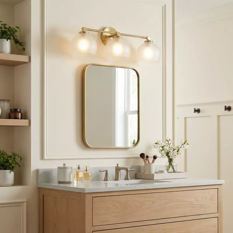 Conrad Vintage 3 Heads Bellflower Glass Wall Sconce