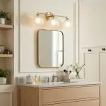 Conrad Vintage 3 Heads Bellflower Glass Wall Sconce