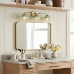 Conrad Vintage 3 Heads Bellflower Glass Wall Sconce