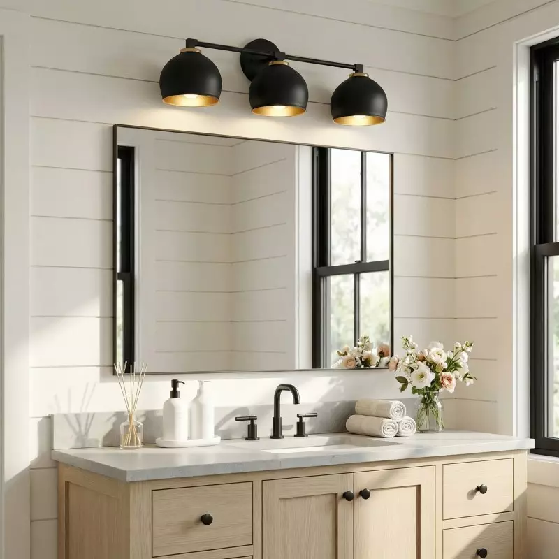 Conrad Vintage 3 Heads Bellflower Glass Wall Sconce