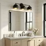 Conrad Vintage 3 Heads Bellflower Glass Wall Sconce