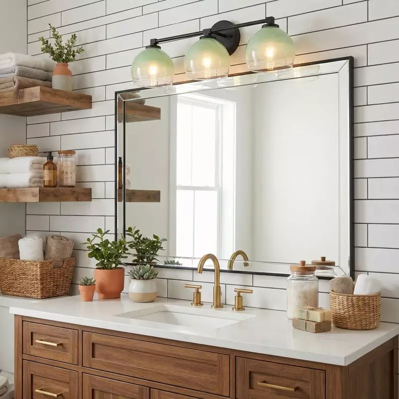 Conrad Vintage 3 Heads Bellflower Glass Wall Sconce