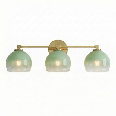 Conrad Vintage 3 Heads Bellflower Glass Wall Sconce