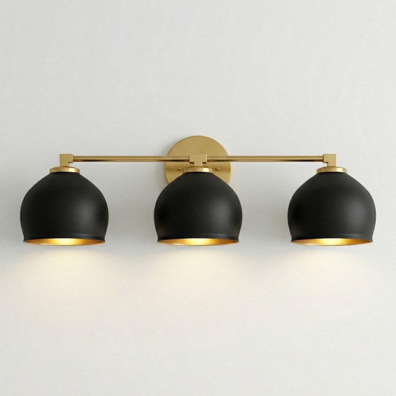 Conrad Vintage 3 Heads Bellflower Glass Wall Sconce