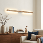 Jarvis Minimalist Travertine Linear LED Wall Lamp