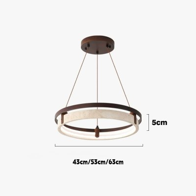 Hendricks Wabi-Sabi Travertine Circular LED Pendant Light