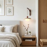 Josiah Modern Solid Wood Travertine Wall Lamp