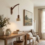 Josiah Modern Solid Wood Travertine Wall Lamp