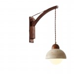 Josiah Modern Solid Wood Travertine Wall Lamp
