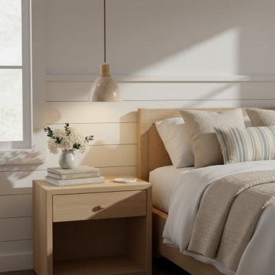 Kurtis Minimalist Travertine Dome Pendant Light