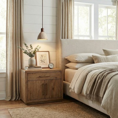 Kurtis Minimalist Travertine Dome Pendant Light