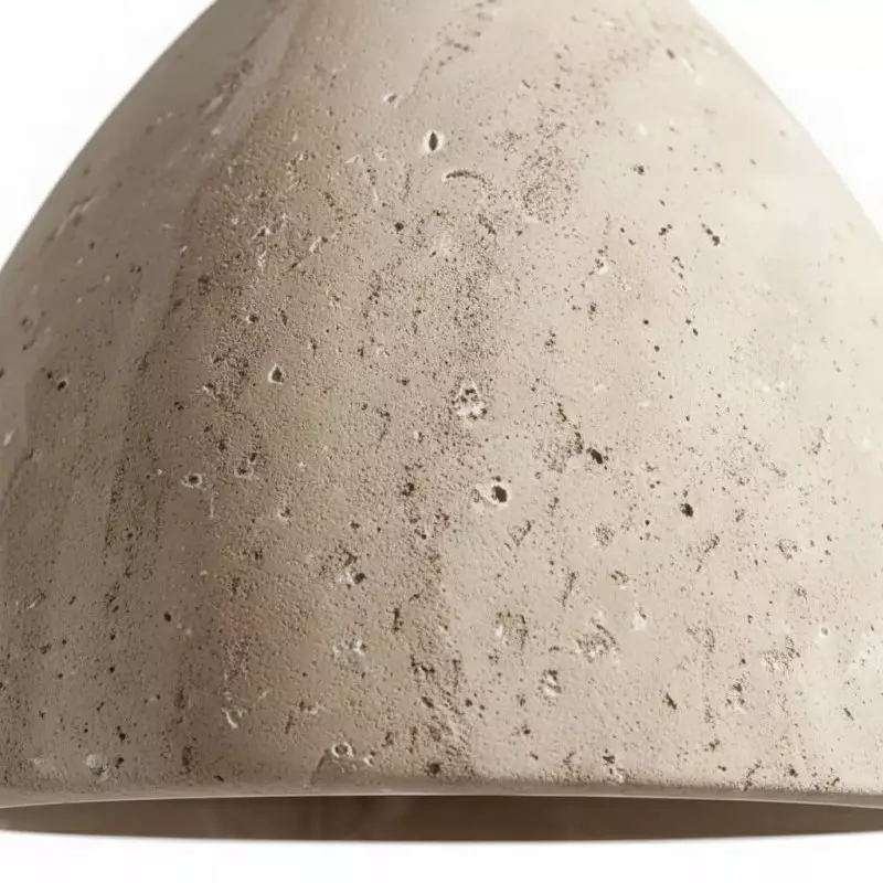 Kurtis Modern Travertine Wood Dome Pendant Light
