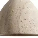 Kurtis Modern Travertine Wood Dome Pendant Light