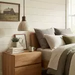 Kurtis Modern Travertine Wood Dome Pendant Light
