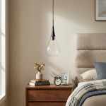Clarke Minimalist Teardrop Glass Pendant Light
