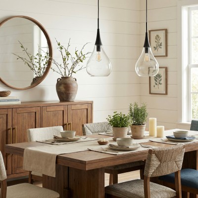 Clarke Minimalist Teardrop Glass Pendant Light