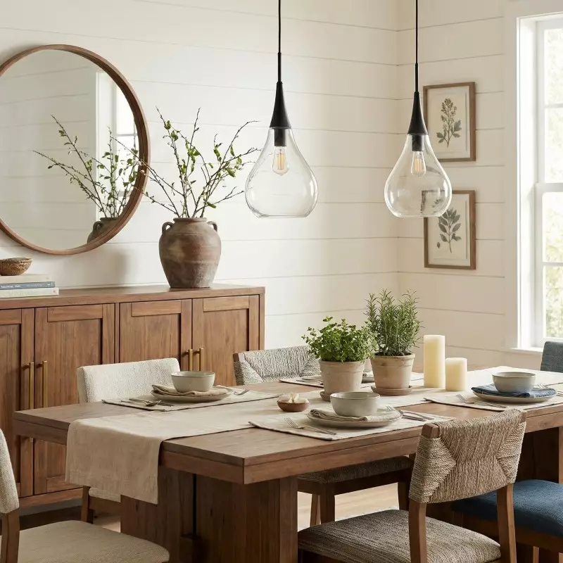 Clarke Minimalist Teardrop Glass Pendant Light