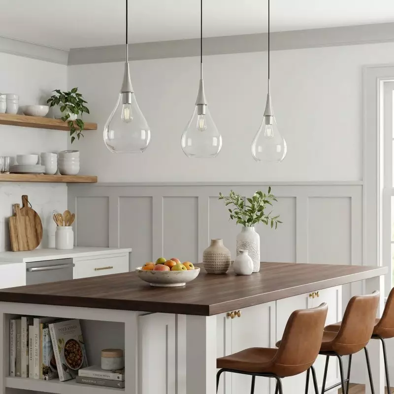 Clarke Minimalist Teardrop Glass Pendant Light