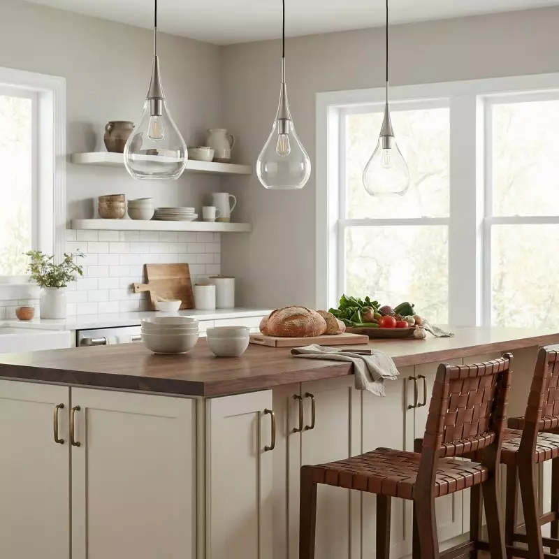 Clarke Minimalist Teardrop Glass Pendant Light