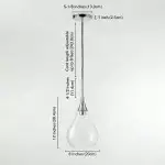 Clarke Minimalist Teardrop Glass Pendant Light