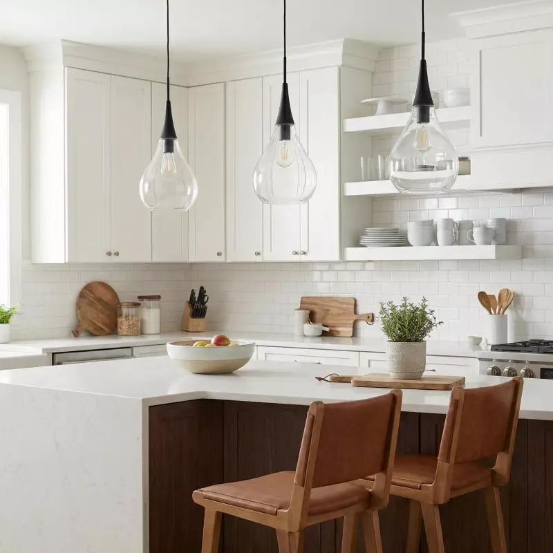 Clarke Minimalist Teardrop Glass Pendant Light