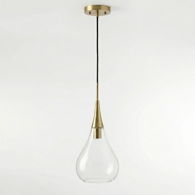 Clarke Minimalist Teardrop Glass Pendant Light