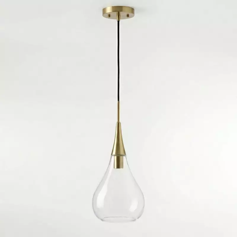 Clarke Minimalist Teardrop Glass Pendant Light