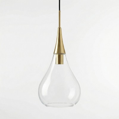 Clarke Minimalist Teardrop Glass Pendant Light