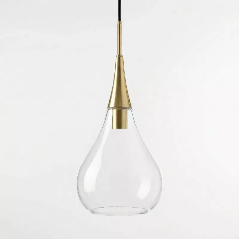 Clarke Minimalist Teardrop Glass Pendant Light