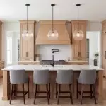 Alain Farmhouse Cooper Ribbed Glass Pendant Light