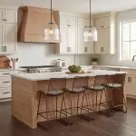 Alain Farmhouse Cooper Ribbed Glass Pendant Light