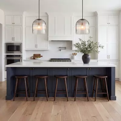 Alain Farmhouse Cooper Ribbed Glass Pendant Light