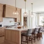 Alain Farmhouse Cooper Ribbed Glass Pendant Light