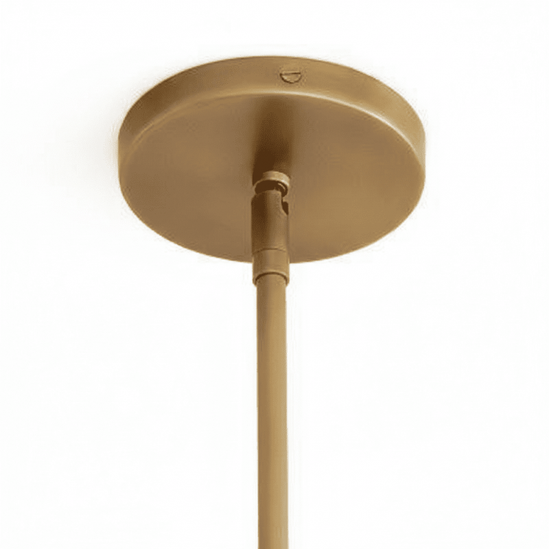 Alain Farmhouse Cooper Ribbed Glass Pendant Light